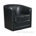 Cadeira de sala de estar de braço marrom escuro
